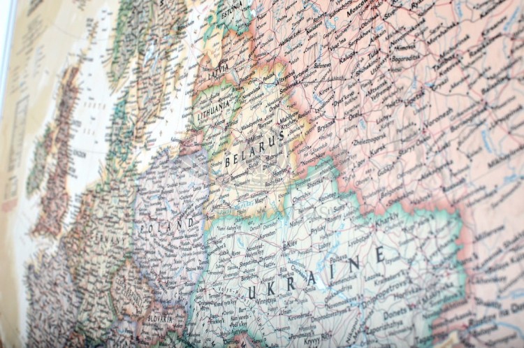 Europa 1:5 419 000. Mapa ekskluzywna magnetyczna. Rama alu SLIM. Fragment 8