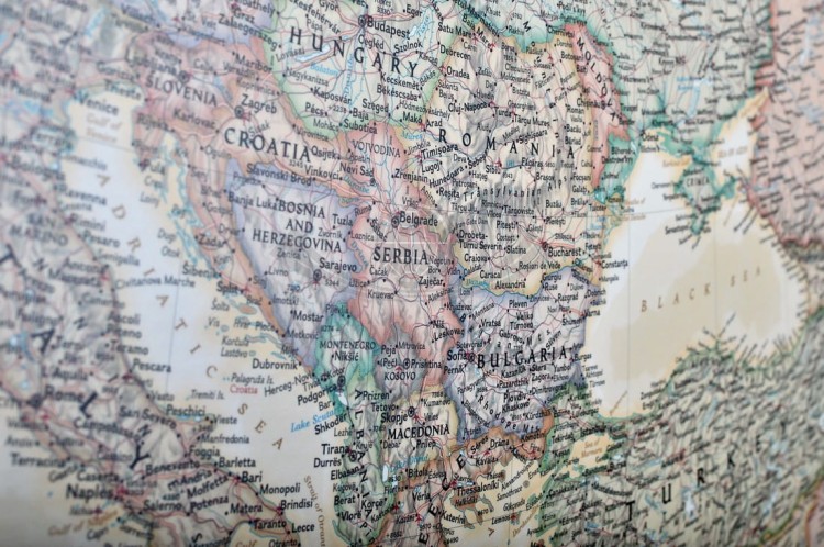 Europa 1:5 419 000. Mapa ekskluzywna magnetyczna. Rama alu SLIM. Fragment 10