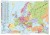 Europe political map / Europa 1:4 000 000. Mapa ścienna polityczna w języku niemieckim wydawnictwa Meridian