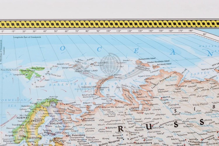 Świat 1:19 663 000. Mapa polityczna w wersji do wpinania. Wydawnictwo: National Geographic. Fragment 1