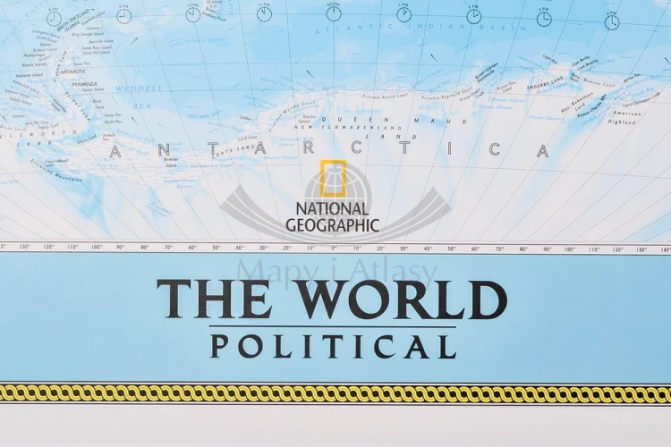 Świat 1:19 663 000. Mapa polityczna w wersji do wpinania. Wydawnictwo: National Geographic. Fragment 8