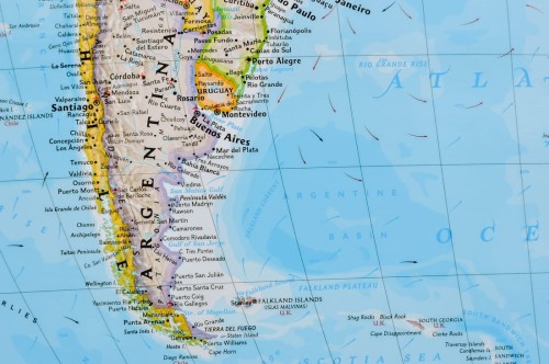 Świat 1:31 854 000. Mapa polityczna w wersji do wpinania. Wydawnictwo: National Geographic. Fragment 1
