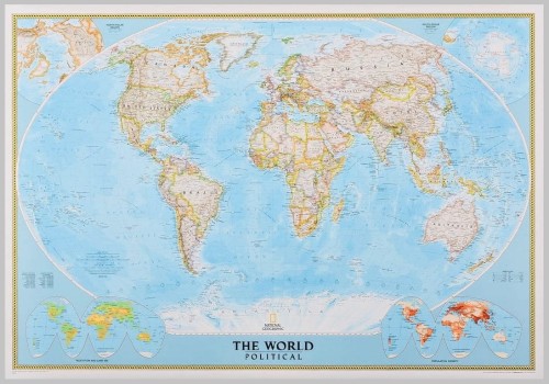 Świat 1:37 213 000. Mapa polityczna. Wersja do wpinania. Wydawnictwo: National Geographic