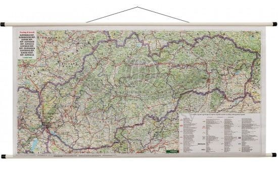 Słowacja 1:400 000. Mapa ścienna drogowa. FB