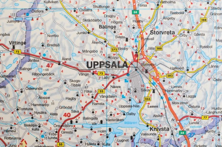 Szwecja 1:600 000. Dwustronna mapa ścienna drogowa wydawnictwa Freytag & Berndt. Fragment 6