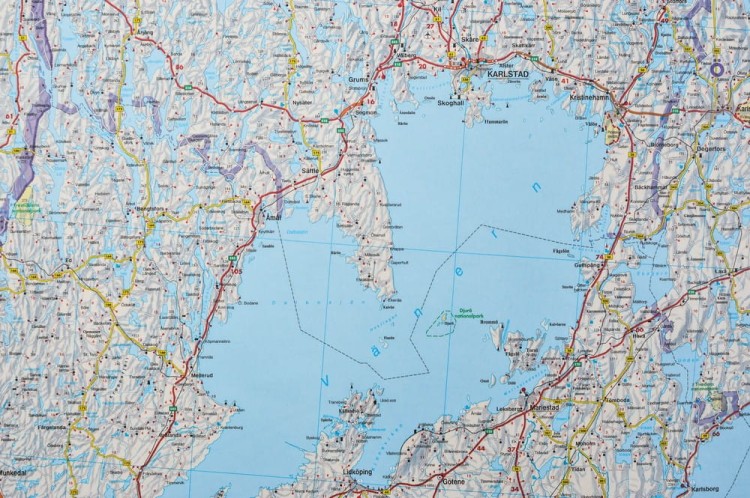 Szwecja 1:600 000. Dwustronna mapa ścienna drogowa wydawnictwa Freytag & Berndt. Fragment 7
