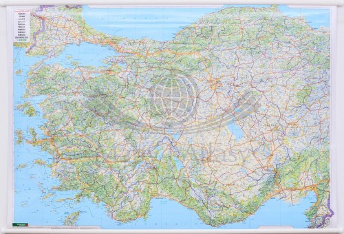 Turcja 1:800 000. Dwustronna mapa ścienna drogowa. Strona pierwsza