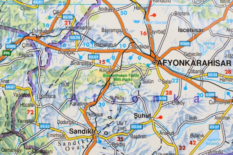 Turcja 1:800 000. Dwustronna mapa ścienna drogowa. Fragment 4