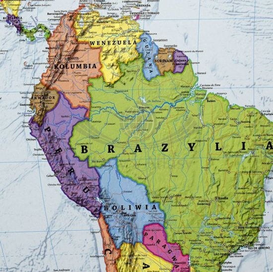 Świat. Naklejka XXL, mapa ścienna polityczna. Fragment 2