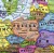 Świat. Naklejka XXL, mapa ścienna polityczna. Fragment 6