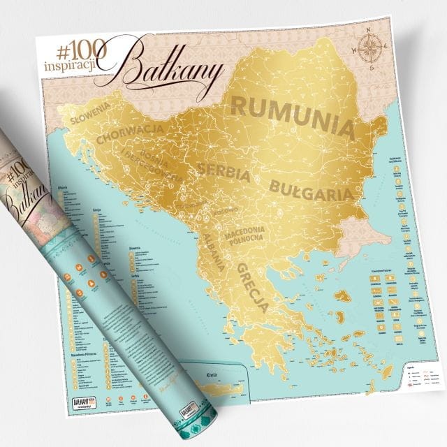 Bałkany. Mapa zdrapka