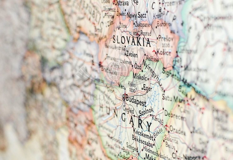 Europa 1:5 419 000. Mapa ścienna ekskluzywna. Laminat matowy. Wydawnictwo: National Geographic. Fragment 9