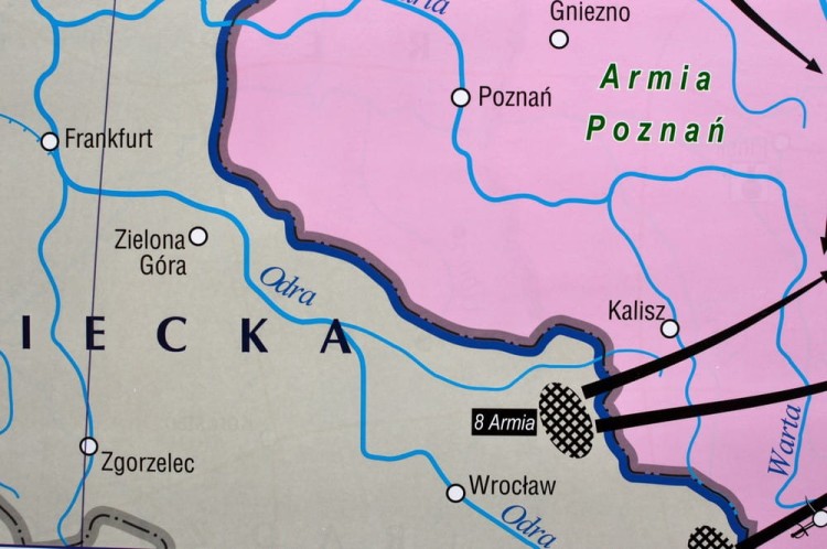 Wojna obronna Polski w 1939 roku. Szkolna mapa ścienna. Fragment 4