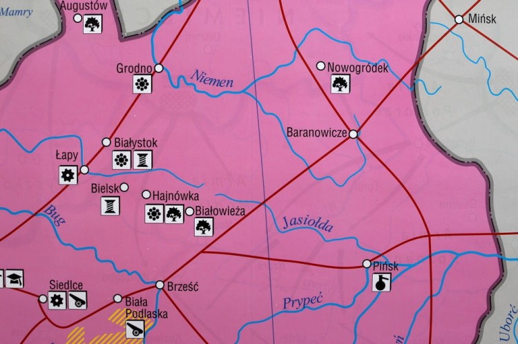 Rzeczpospolita Polska w latach 1920-1939. Szkolna mapa ścienna. Fragment 3