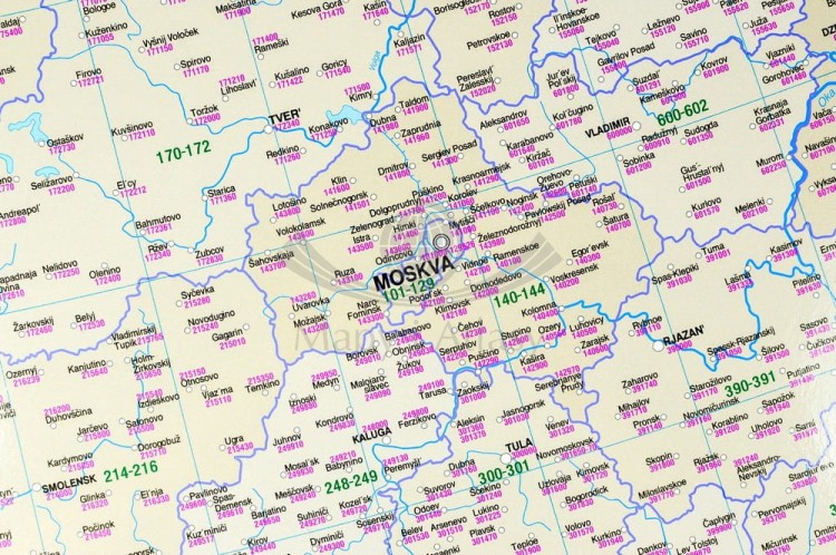 Europa 1:3 000 000. Mapa kodowa magnetyczna. Rama alu SLIM. Fragment 5