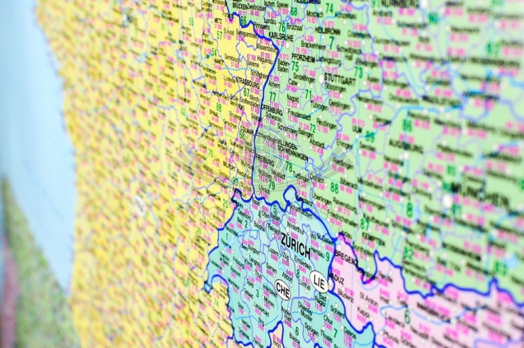 Europa 1:3 000 000. Mapa kodowa magnetyczna. Rama alu SLIM. Fragment 8