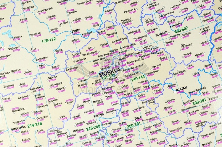 Europa 1:3 000 000. Mapa kodowa. Rama alu SLIM. Fragment 5
