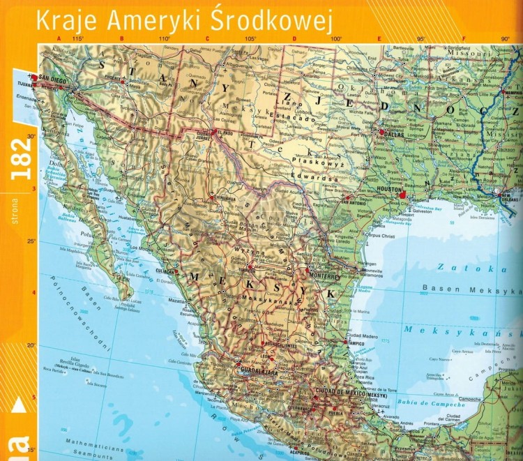 Wielki atlas świata. Edycja limitowana w etui wydawnictwa Demart. Fragment przykładowej strony 6