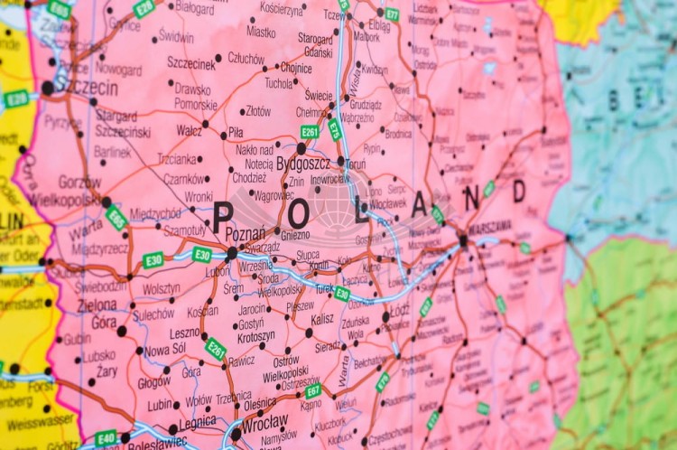 Europa 1:3 200 000. Mapa polityczno-drogowa. Rama alu SLIM. Fragment 6