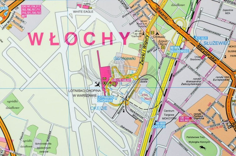 Warszawa 1:26 000. Mapa do wpinania. Rama alu SLIM. Fragment 7