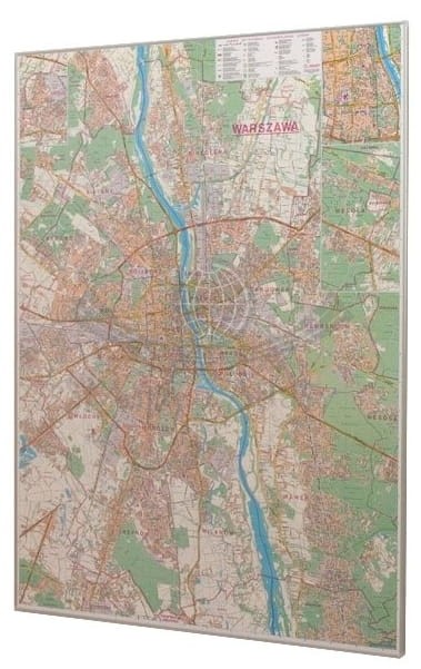 Warszawa 1:26 000. Mapa magnetyczna. Rama alu SLIM