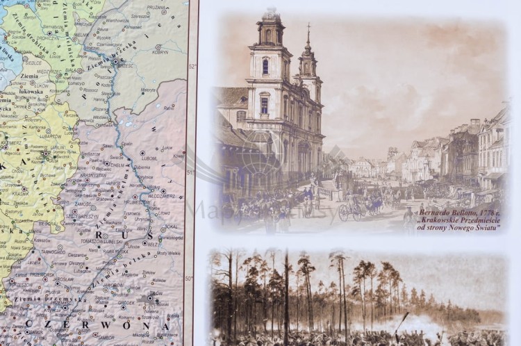 Polska. Regiony historyczne / Poczet królów i książąt polskich. Podkładka na biurko. Fragment 4