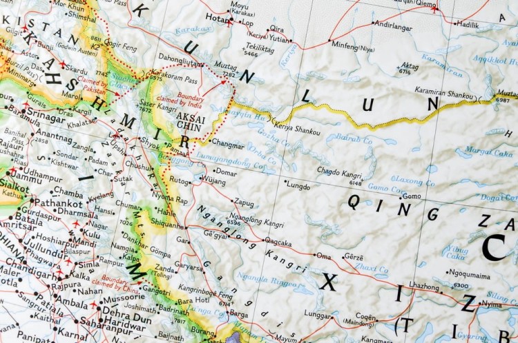 Chiny. Mapa ścienna wydawnictwa National Geographic. Fragment 2