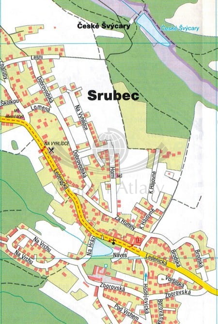 Czeskie Budziejowice, Hluboka nad Wełtawą i okolice. Plan miasta / Mapa turystyczna wydawnictwa Freytag & Berndt. Fragment 3