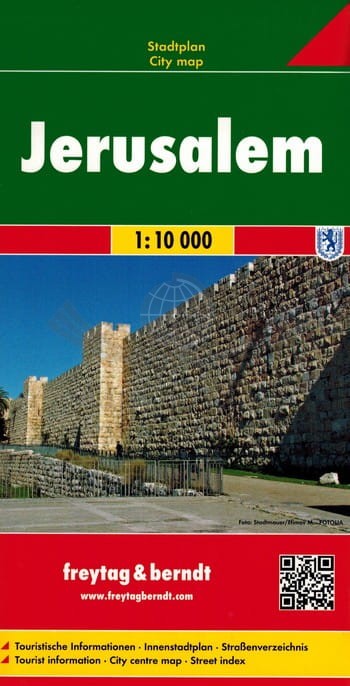 Jerozolima 1:10 000. Mapa turystyczna / Plan miasta. Freytag & Berndt