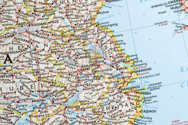 Chiny 1:7 804 000. Mapa w wersji do wpinania. Wydawnictwo: National Geographic. Fragment 1