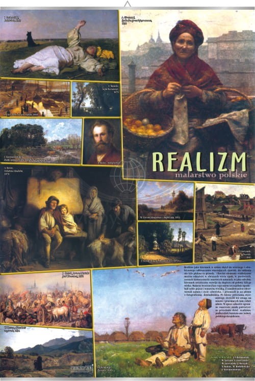 Realizm - malarstwo polskie. Plansza edukacyjna
