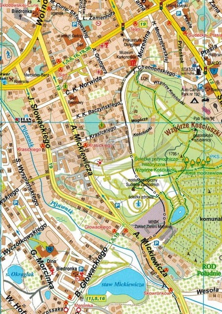 Jelenia Góra, Piechowice. Mapa/ Plan miasta. Wyd. 2023. Wydawnictwa Galileos. Fragment 1
