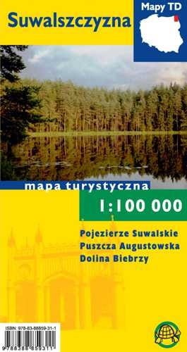 Suwalszczyzna 1:100 000. Laminowana mapa turystyczna wydawnictwa Agencja TD