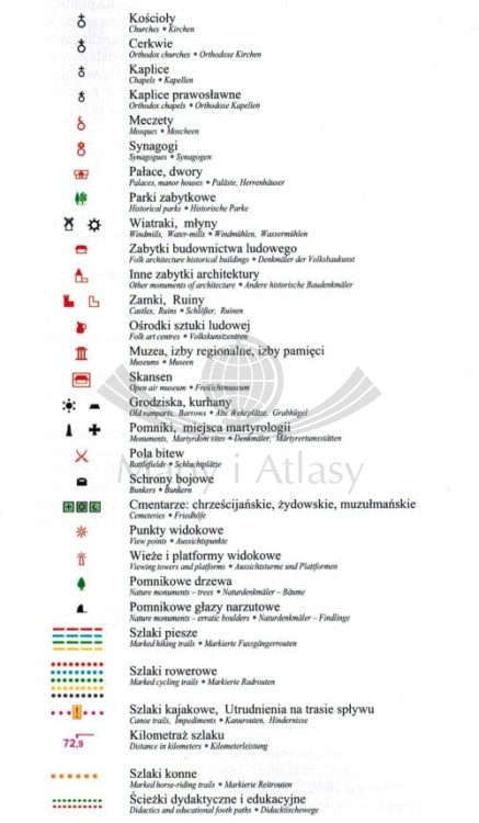 Dolina Biebrzy 1:100 000. Laminowana mapa turystyczna wydawnictwa Agencja TD. Legenda 2