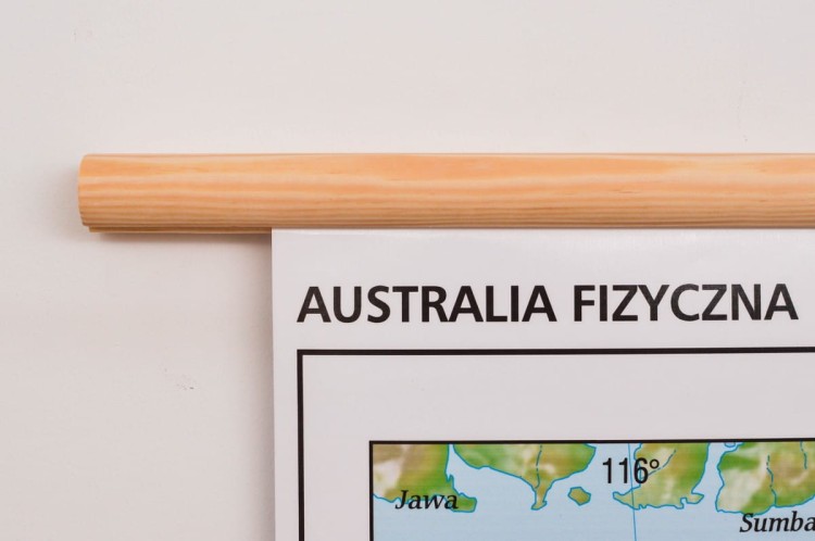 Australia 1:3 500 000. Mapa ścienna fizyczna wydawnictwa Meridian. Oprawa