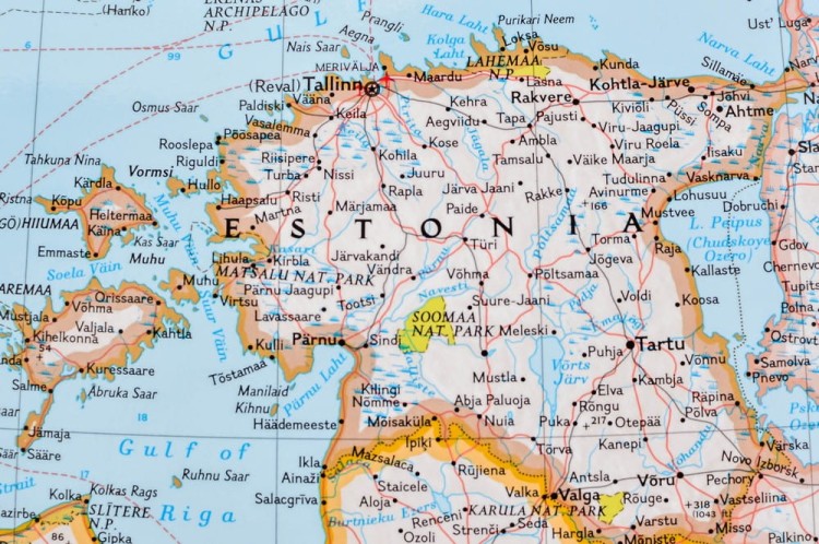 Skandynawia 1:2 763 000. Mapa w wersji do wpinania. Wydawnictwo: National Geographic. Fragment 1