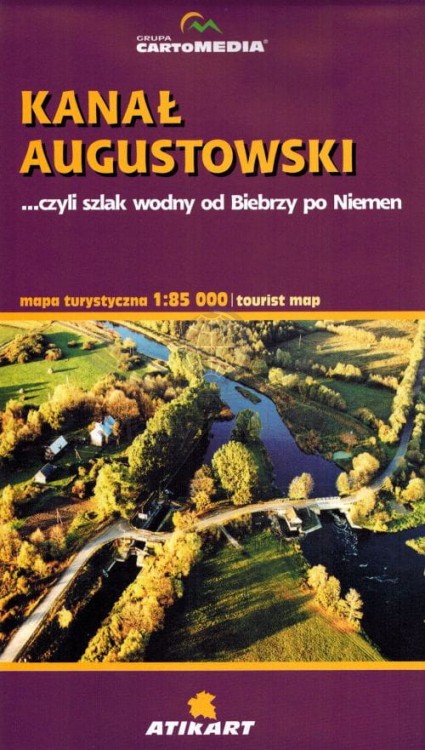 Kanał Augustowski 1:85 000. Mapa turystyczna wydawnictwa Cartomedia. Okładka