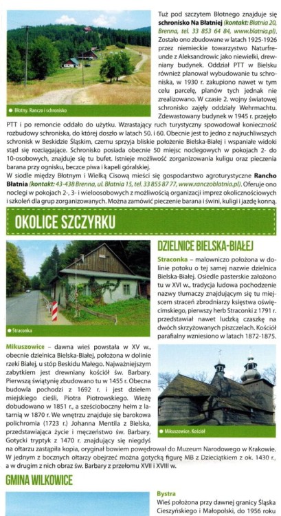 Szczyrk, Żywiec i okolice 1:25 000. Plan miasta / Mapa turystyczna wydawnictwa Galileos. Informator
