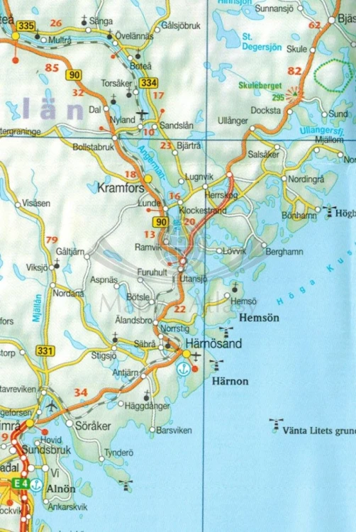Norwegia 1:1 100 000. Mapa samochodowa wydawnictwa Demart. Fragment 2