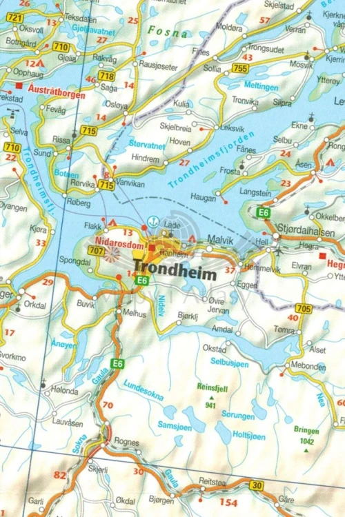 Norwegia 1:1 100 000. Mapa samochodowa wydawnictwa Demart. Fragment 3