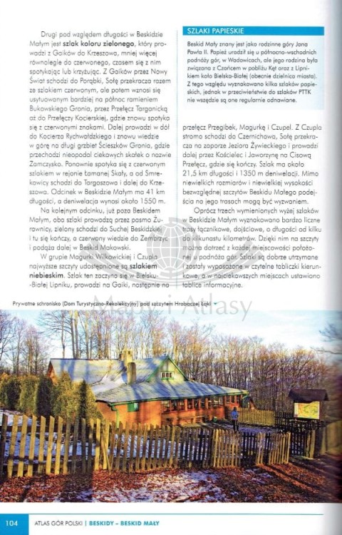 Atlas Gór Polski. Od Gór Izerskich po Bieszczady. Przewodnik wydawnictwa SBM. Przykładowa strona 2