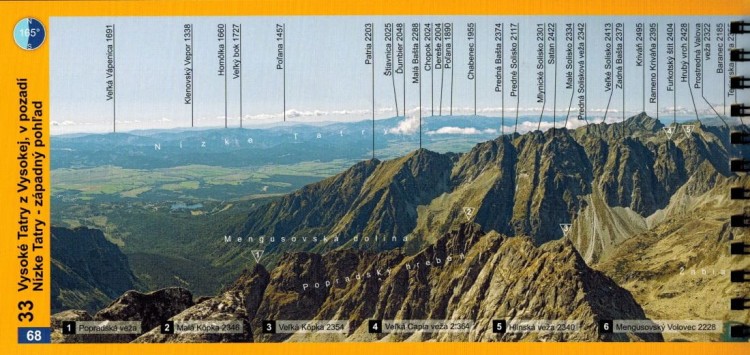 Tatry Słowackie. Panoramy widokowe wydawnictwa Tatra Plan. Przykładowa strona 3