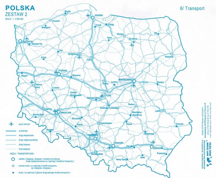 Polska. Mapy konturowe-bloczki. Zestaw 2. Mapa 6