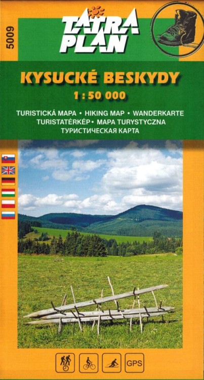 Kysuckie (Kisuckie) Beskidy / Kysucke Beskydy. Mapa turystyczna 5009 wydawnictwa Tatra Plan. Okładka
