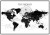 The World. Mapa MIDI polityczna, konturowa w ramie drewnianej. Wydawnictwo: ArtGlob