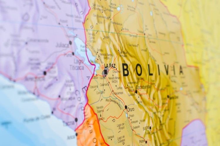 Ameryka Południowa 1:7 000 000. Mapa ścienna polityczna wydawnictwa Maps International. Fragment 5