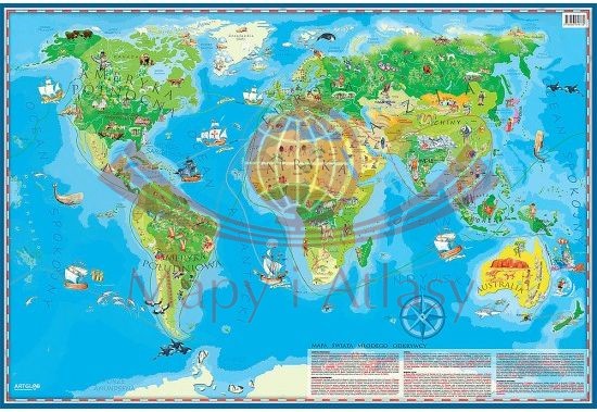 Świat Młodego Odkrywcy. Arkusz, mapa ścienna dla dzieci S