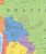 Ameryka Południowa. Mapa polityczna w formie fototapety samoprzylepnej.  Fragment