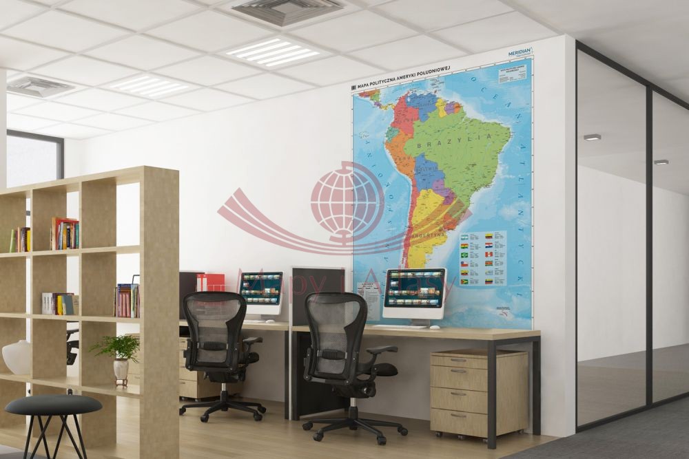 Ameryka Południowa. Fototapeta samoprzylepna. Mapa polityczna