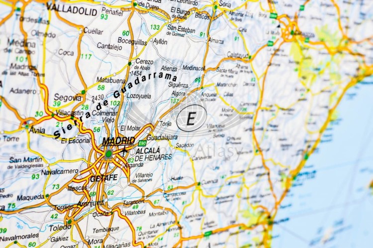 Europa 1: 2 600 000. Mapa drogowo-fizyczna w wersji magnetycznej wydawnictwa Freytag & Berndt. Fragment 10